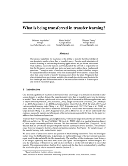 What Is Being Transferred in Transfer Learning?
