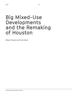 Big Mixed-Use Developments and the Remaking of Houston