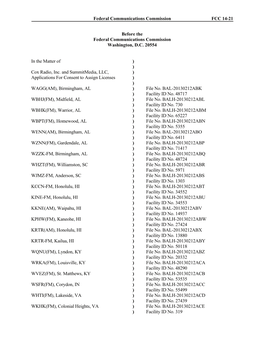 Federal Communications Commission FCC 14-21 Before the Federal