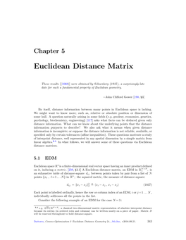 Euclidean Distance Matrix