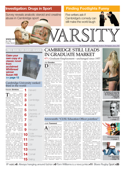 Cambridge Still Leads in Graduate Market