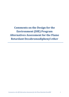 508 Compliant Public Comments for the Decabde Alternatives Assessment