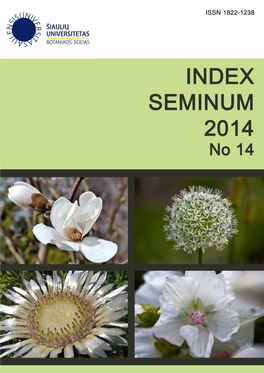 INDEX SEMINUM 2014 Siaulia