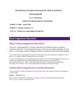 Rearrangement Reaction