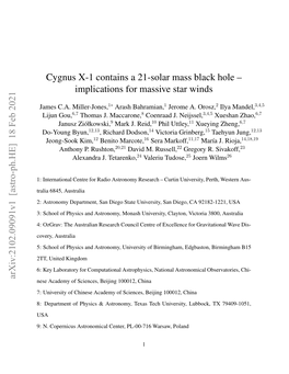 Cygnus X-1 Contains a 21-Solar Mass Black Hole – Implications for Massive Star Winds