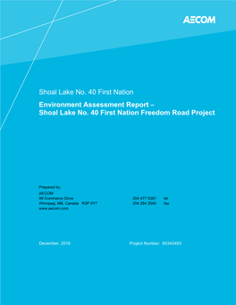 Shoal Lake No. 40 First Nation Freedom Road Project