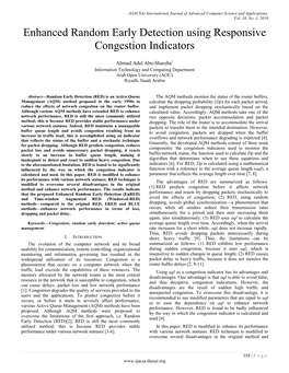 Enhanced Random Early Detection Using Responsive Congestion Indicators