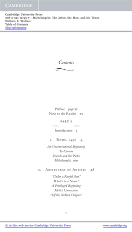 Table of Contents More Information