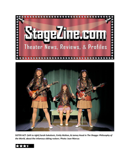 Sarah Sokolovic, Emily Walton, & Jamey Hood in the Shaggs