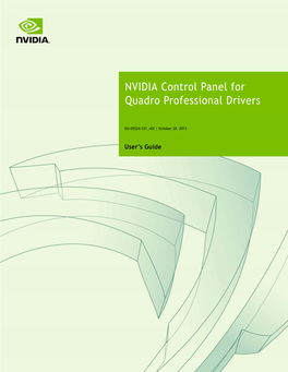 NVIDIA Control Panel for Quadro Professional Drivers