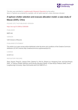 A Typhoon Shelter Selection and Evacuee Allocation Model: a Case Study of Macao (SAR), China