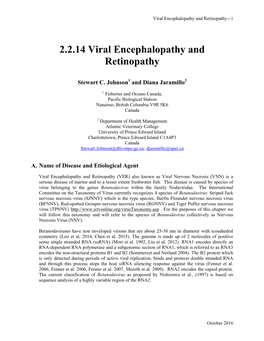 2.2.14 Viral Encephalopathy and Retinopathy