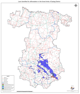 Land Identified for Afforestation in the Forest Limits of Gadag District Μ