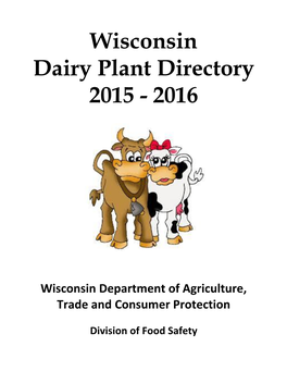 Wisconsin Dairy Plant Directory 2015 - 2016