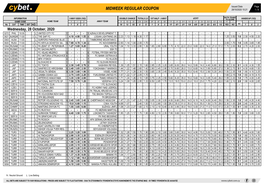 Midweek Regular Coupon 28/10/2020 10:21 1 / 9