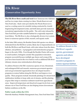 Elk River Conservation Opportunity Area