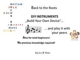 Back to the Roots DIY INSTRUMENTS „Build