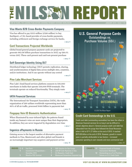 U.S. General Purpose Cards Earthport, a U.K.-Based Provider of Cross-Border Payments, Including Settlement and Foreign Exchange Services for Banks, Outstandings Vs