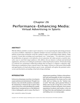 Performance-Enhancing Media: Virtual Advertising in Sports