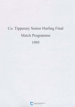 Co. Tipperary Senior Hurling Final Match Programme 1995 the Tietiagh CO-OP