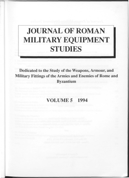 Journal of Roman Military Equipment Studies