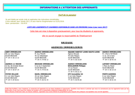 Informations a L'attention Des Etudiants De B