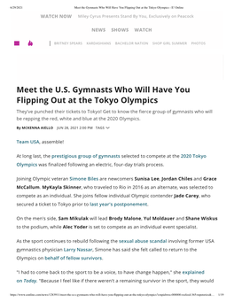 Meet the Gymnasts Who Will Have You Fli... out at The