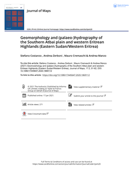 Palaeo-)Hydrography of the Southern Atbai Plain and Western Eritrean Highlands (Eastern Sudan/Western Eritrea)