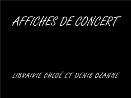 Affiches De Concert