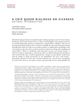 A Crip Queer Dialogue on Sickness Editors’ Introduction