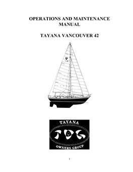 Operations and Maintenance Manual Tayana Vancouver 42