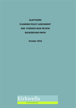 Policy Assessment and Evidence Base Review