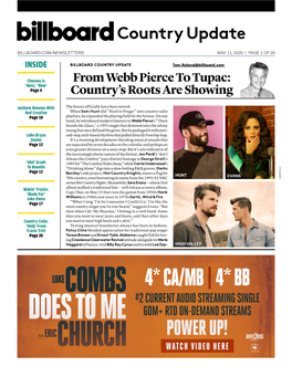 BILLBOARD COUNTRY UPDATE Tom.Roland@Billboard.Com