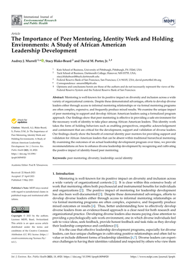The Importance of Peer Mentoring, Identity Work and Holding Environments: a Study of African American Leadership Development
