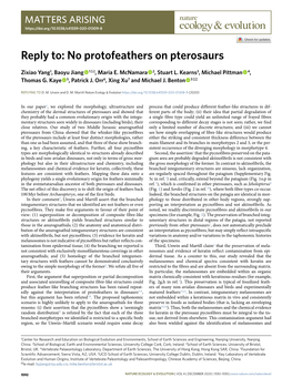 Reply To: No Protofeathers on Pterosaurs