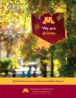2018 Performance and Accountability Report 2018 University Performance and Accountability Report