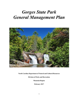 Gorges State Park General Management Plan