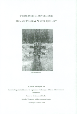 Human Waste & Water Quality