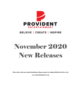 November 2020 New Releases