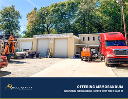 Offering Memorandum Industrial Flex Building | Upper West Side | 3,608 Sf Table of Contents