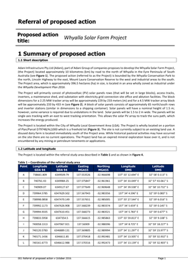 Referral of Proposed Action Form