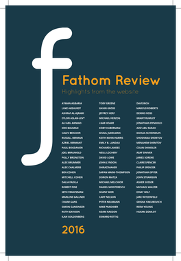 Fathom Review Highlights from the Website
