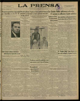 La Prensa:Únici Diario Español E Hispano Americano En Nueva York, Del 28 De Agosto De 1928, Nº 3313