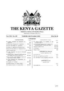 The Kenya Gazette