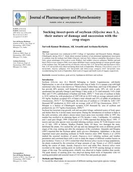 Sucking Insect-Pests of Soybean