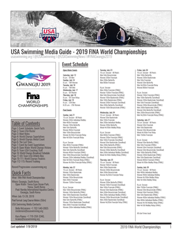 USA Swimming Media Guide