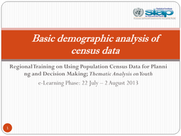 Basic Demographic Analysis of Census Data