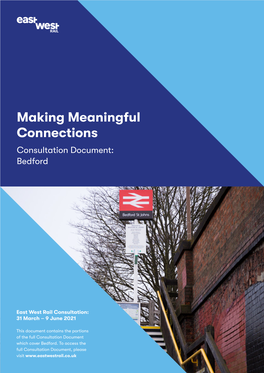 Making Meaningful Connections Consultation Document: Bedford