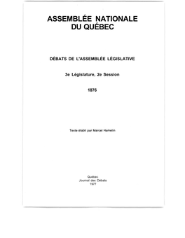Assemblée Nationale Du Québec