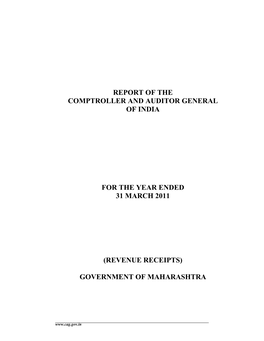 (Revenue Receipts) Government of Maharas
